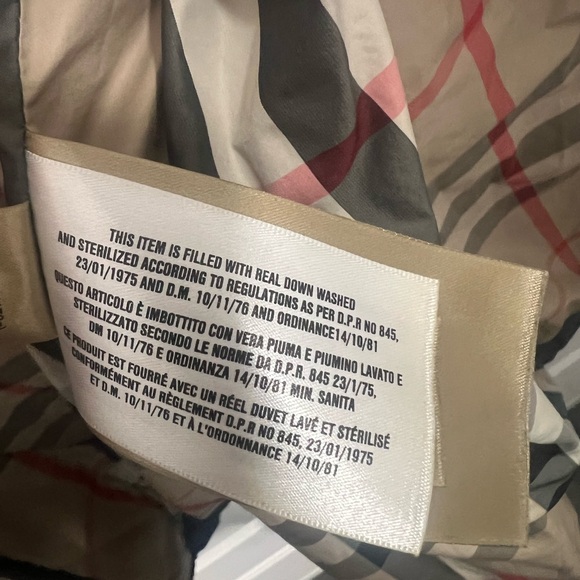 Burberry Quilted Black Coat with Gold Accents - Picture 7 of 8